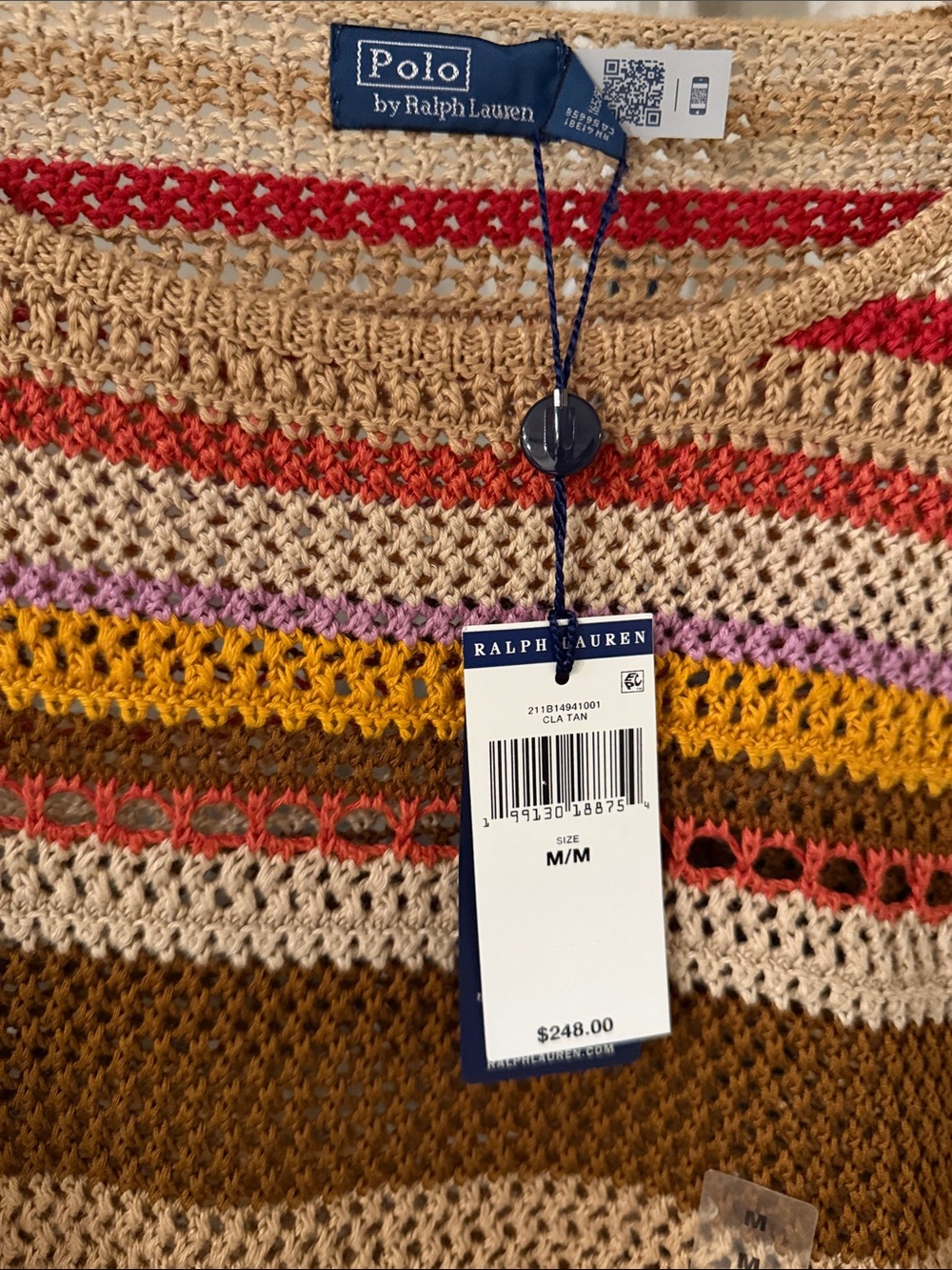 Polo Ralph Lauren Multicolor Open-Knit Stripe Sweater - Picture 4 of 8